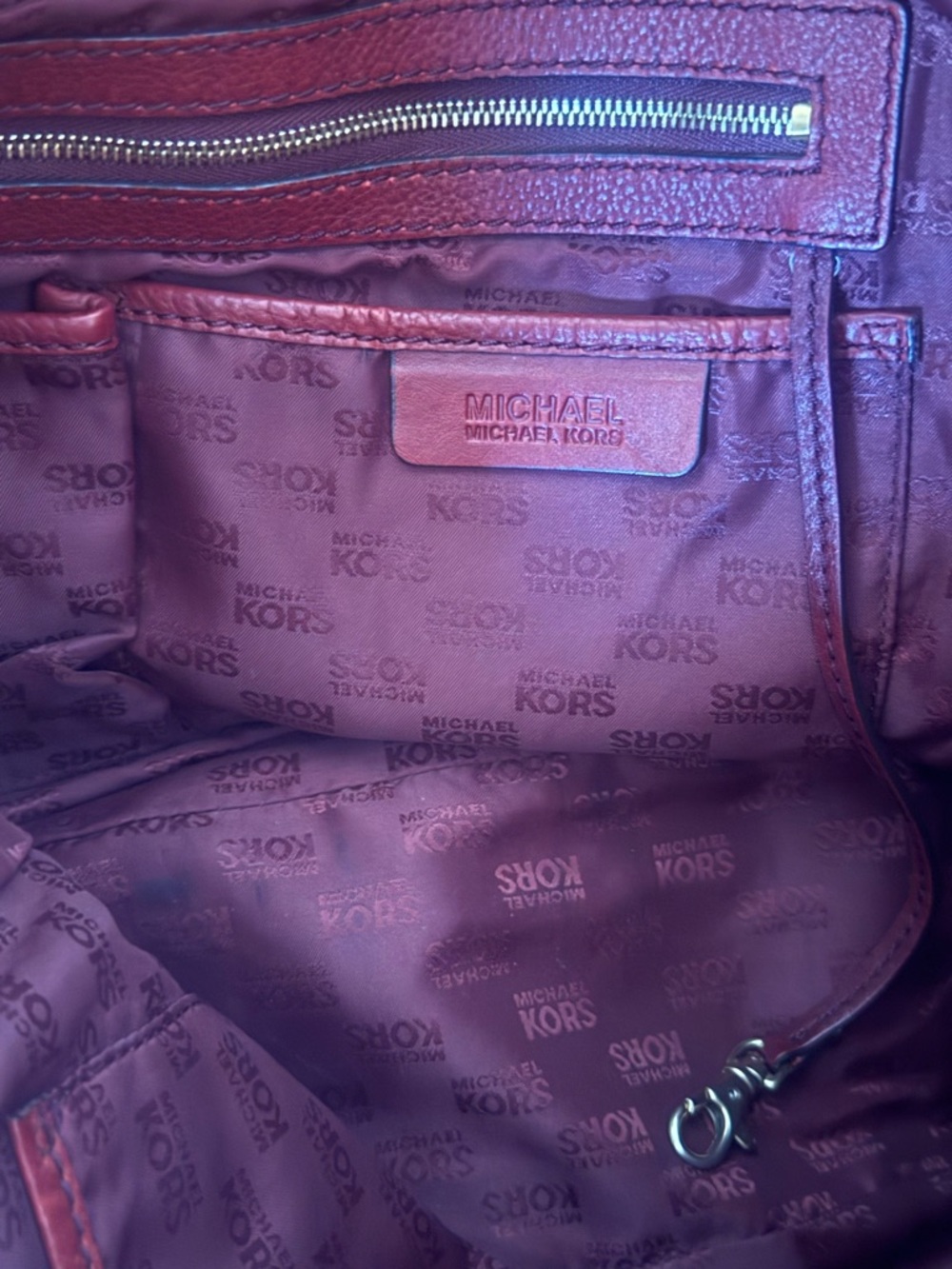 Michael Kors Red Leather Tassel Hobo Bag - Picture 5 of 12